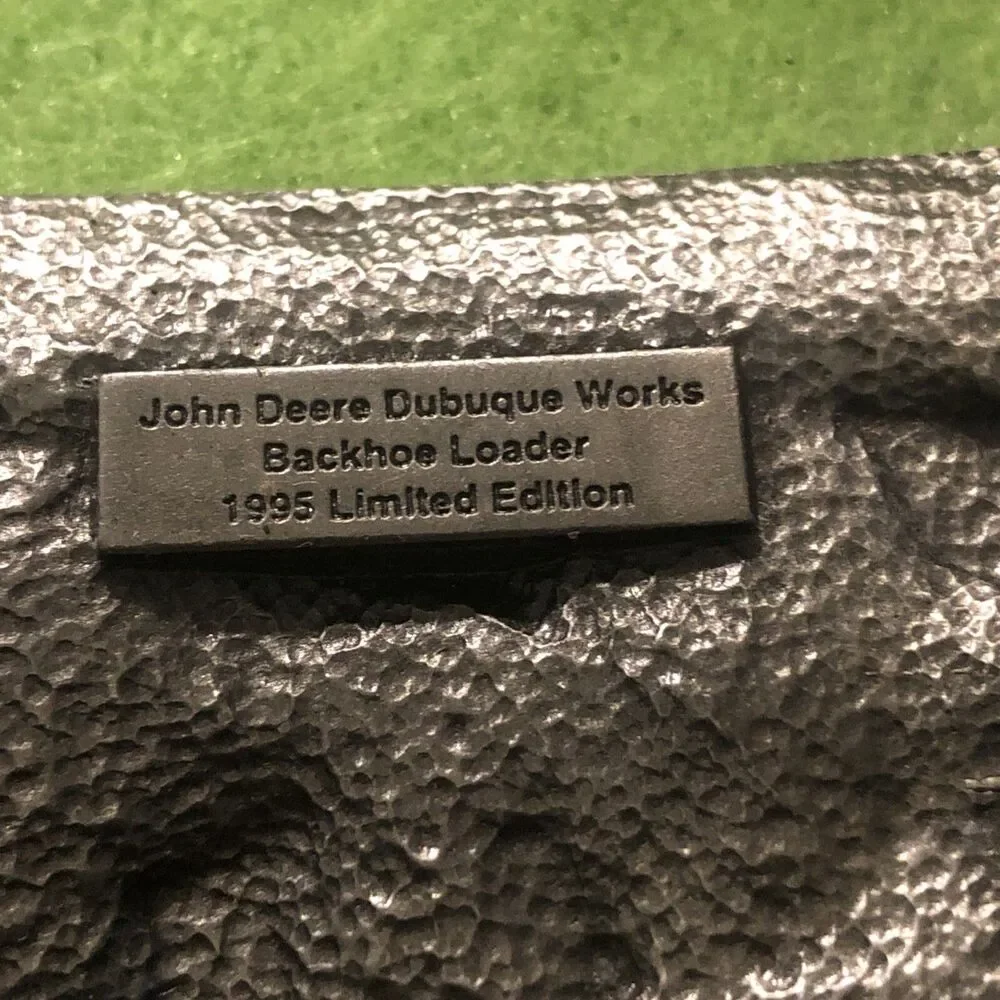 John Deere 1995 Limited Edition Dubuque Works Backhoe Loader Belt Buckle